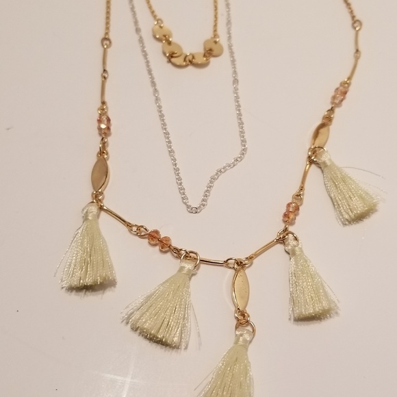 Short Layered Necklace with Tassels - A New Day - Picture 2 of 2